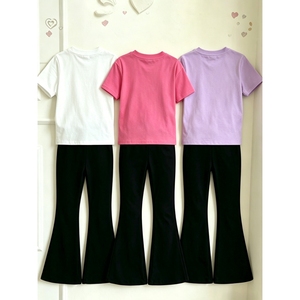 Comodo Set di Tre Pezzi in Seta di Latte per Bambine, Abbigliamento Sportivo all'Ingrosso per Bambine e Ragazze - Product Image 3