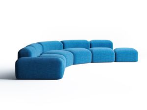 โซฟาโมดูลาร์ทรงโค้งดีไซน์ทันสมัยรูปทรงออร์แกนิกสำหรับห้องวิลล่า - Product Image 3