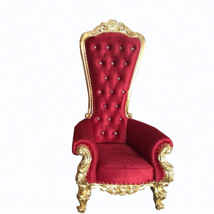 Utilisé Trône À Vendre Velours Haut Dossier Mariée Marié Décoration Royale Design Noir Chaises De Mariage Roi Et Reine Chaises