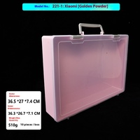 Boîte de rangement multi-compartiments en plastique PP avec poignée, étui rigide portable pour jouets, petites pièces, accessoires d'artisanat, collection, recyclable