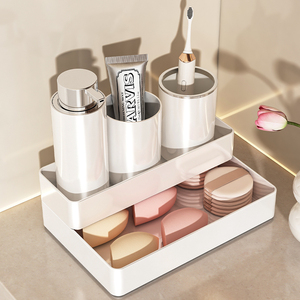 Songtai Plastic Modern Eco-friendly Luxury Bath Collection Five-piece Storage Home Hotel Bathroom Set Accessories with Color Box