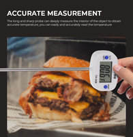 Thermopro — thermomètre numérique en plastique ABS, pour la cuisine, en acier inoxydable, avec sonde