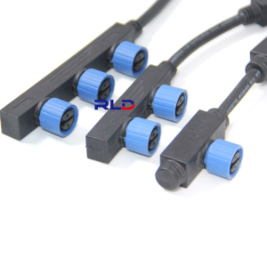 Connecteurs de lampadaire de rue IP68 magnétiques à 2 broches de type F IP68 de 1 à 5, connecteur de fil étanche automatique M15 - Product Image 5