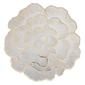 แผ่นรองแก้วลายดอกโบตั๋น สไตล์โมเดิร์น  ตกแต่งบ้าน  ชุบทอง  รักษ์โลก  แผ่นรองโต๊ะหนัง  แผ่นรองกันความร้อน - Product Image 2