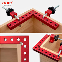 6 pièces/ensemble carrés de positionnement à 90 degrés pinces à Angle droit en alliage d'aluminium 120mm pouces outils de serrage d'angle de charpentier pour le travail du bois