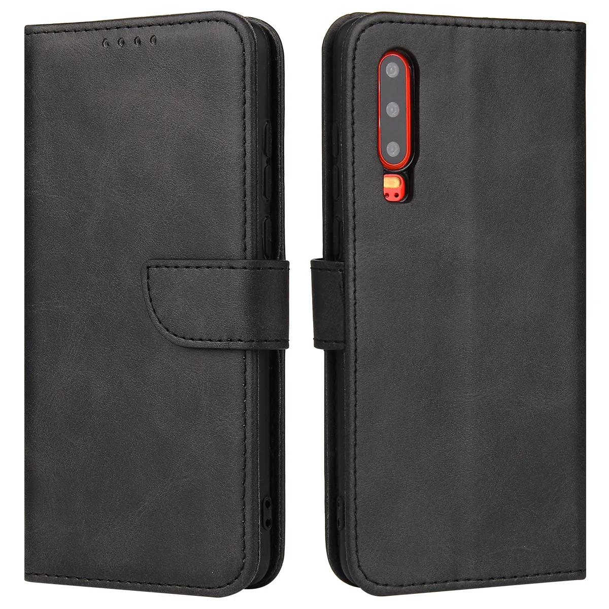 GSCASE Calf Texture PU Leather Buckle Classic Style Flip Phone Case For Huawei Honor 80 5G 70 60 50se 30s 20 10 Lite NOVA 5T
