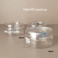 Vente en gros de bouteilles de bonbons vides transparentes en plastique PET de 100ml couvercles en aluminium pour emballage de gâteaux à la cannelle bâton bière fruits café