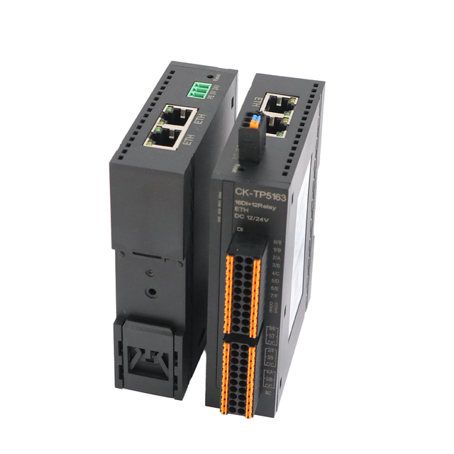 C-control CK-TP5163 16DI 12DO 16-Ch Digital Input 12 Relay Output Switch Industrial EtherNet/IP Modbus TCP Remote IO Module