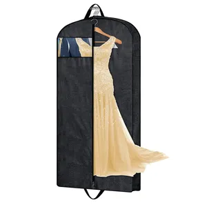 Custom Printed Oxford Hanging Garment Bags For Travel Waterproof Closet Clothes Storage Bag With Zipper Gowns Dress Suit Bag