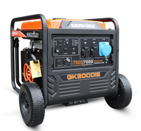 Generator Listrik/Recoil Start Genkins Open Frame Series GK8000i Berpendingin Udara 7.5KW 230V 50Hz