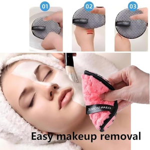 Éponge nettoyante visage en grille d'ananas épaissie et agrandie, tampon démaquillant pour un nettoyage facile, éponge cosmétique pour le lavage du visage - Product Image 3