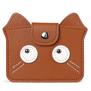 Cartoon Cat <b>Card</b> <b>Holder</b> Small Lightweight Large Capacity Soft Leather <b>Card</b> Clamp Bank <b>Card</b> Coin Purse - Product Image 6