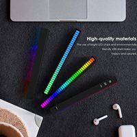 Lumière de contrôle du son rechargeable RVB, lumières rythmiques de musique de ramassage à commande vocale, lumière ambiante LED colorée créative pour voiture