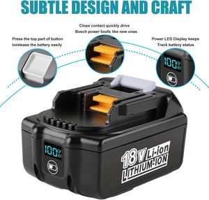 Xnjtg thay thế cho bl1860b 18V Pin 6.0ah <span class=keywords><strong>Lithium</strong></span> <span class=keywords><strong>Ion</strong></span> bl1820b 1830b cho MAK 18V Pin - Product Image 4