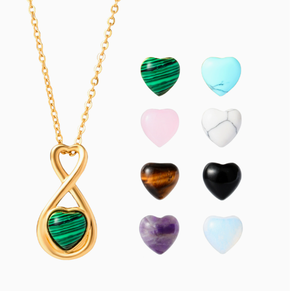 สร้อยคอสแตนเลสสตีลสีทองสไตล์ยุโรปและอเมริกาจี้รักนิรันดร์สามารถเปิดขวดน้ำหอมเถ้าที่ระลึก - Product Image 5