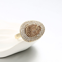 Boucles d'oreilles VANFI de luxe ovales en cristal et strass plaqué or et rhodium, motif léopard, pour mariage, pour femme