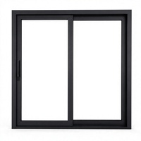 Porte coulissante en aluminium à double vitrage trempé, moderne, pour séparation de terrasse