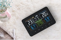 Nouvelle grande station météo numérique radio contrôlée horloge avec capteur de thermomètre intérieur/extérieur