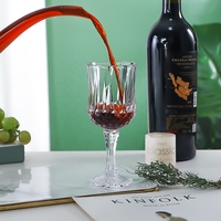 Flûtes à champagne vintage de luxe en verre gaufré avec motif diamant, transparentes, pour mariages et restaurants, OEM / ODM