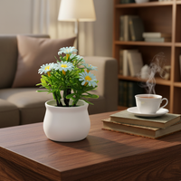 Chinesisches Neujahr Büro- und Heimdekoration 7 Mini-Sonnenblumen Künstliche Plastikblumen für Hochzeit Weihnachten Zuhause/Büro