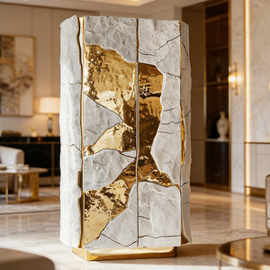 Mueble Bar Moderno y Artístico de Lujo para Almacenamiento de Vino, con Iluminación Decorativa Personalizada para Sala de Estar, Exhibición de Alta Gama para Villas Premium - Product Image 1