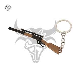 <span class=keywords><strong>Precio</strong></span> de fábrica Artesanía de metal Aleación de zinc 9cm Mini tamaño Pistola Modelo Llavero - Product Image 2