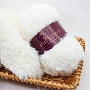 Phoenix édredon moyen épais fil de laine Imitation fourrure de vison longue fourrure recyclée teint fort pour la broderie tricot tissage - Product Image 2