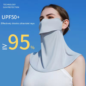 Penutup Wajah Pendingin UPF 50+ dengan Logo Custom, Anti Angin, Bahan Sutra Es, Penutup Leher dengan Pengait Telinga untuk Perlindungan UV Matahari saat Memancing - Product Image 3