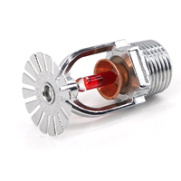 Tête de sprinkler d'incendie à réponse rapide de type suspendu en laiton ZSTX DN15/20, 68 ° Ampoule en verre C