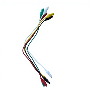 Alligator Clip test Leads Copper Wire Clip Leads Temporary Electrical <b>Connection</b> <b>Battery</b> Testing - Product Image 1