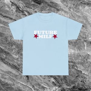 T-shirt Future Milf azzurra, divertente maglietta meme, regalo ironico e sarcastico - Product Image 1
