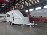 Caravane de voyage tout-terrain en alliage d'aluminium, design aérodynamique pour trains à grande vitesse, étanche, toutes saisons, pour camping-cars et maisons mobiles