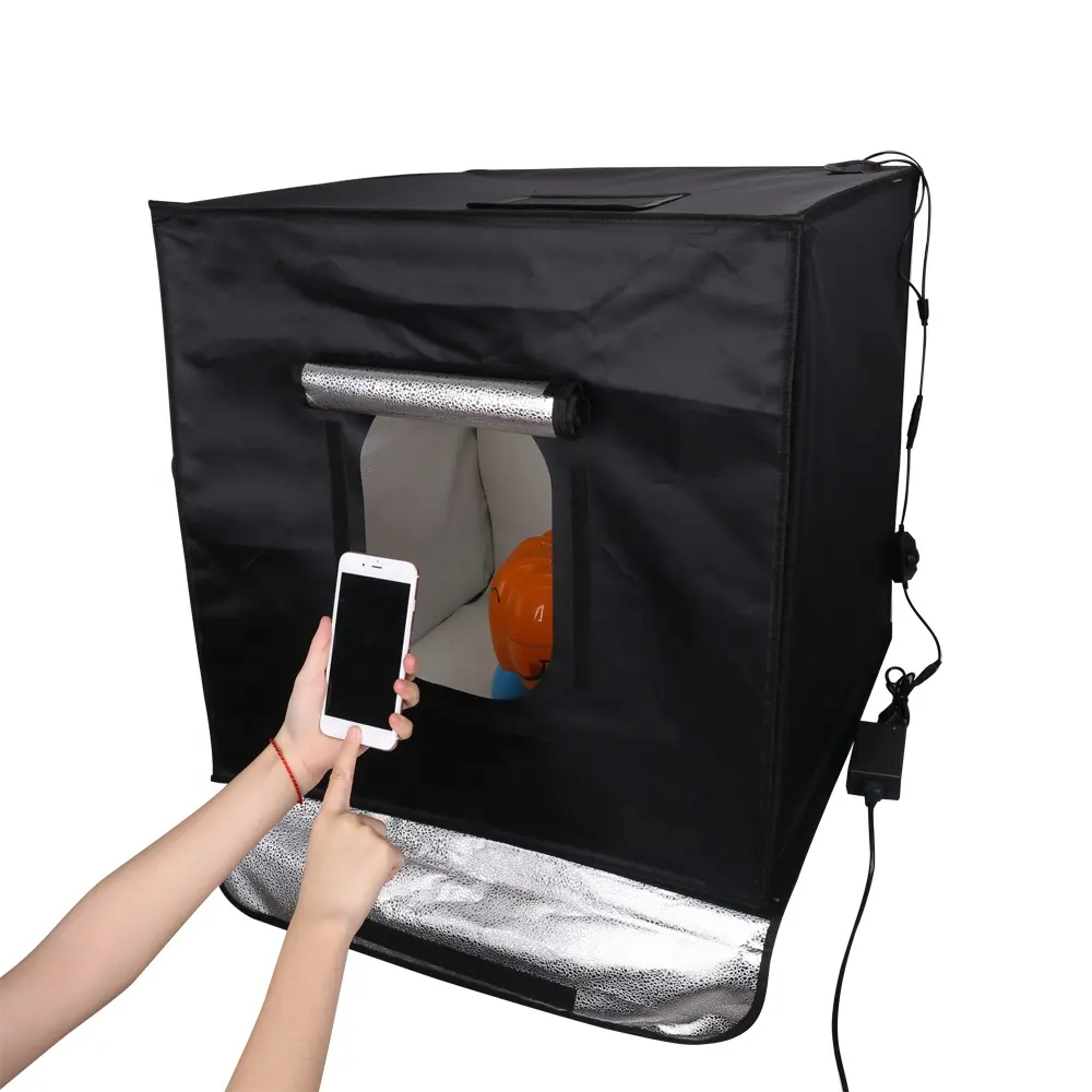 Status Stok Produk 60 Cm LED Photo Studio Lampu Tenda, Menembak Kubus, Portable Mini Photo Studio Kit