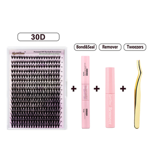 Ciglia a ciuffetti fai da te effetto <span class=keywords><strong>gotico</strong></span> a punta arrotondata 55D D+ Curl 9-14mm per narrazione, eventi, tradizione orale, racconti, miti, serate - Product Image 1