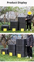L2 Poubelle de jardin en plastique durable pour le compostage pour l'herbe Fleurs Plantes Déchets organiques Fournitures de jardin