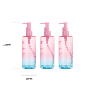 Botella de plástico degradado de 300 ml con bomba para limpiador facial, material de embalaje para gel de baño, material PET. - Product Image 5