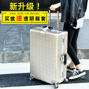 กระเป๋าเดินทางแบบแข็งขนาด 24 นิ้วสำหรับผู้หญิง พร้อมล้อลากอเนกประสงค์ โครงอะลูมิเนียม สีพื้น กระเป๋าเดินทางสำหรับธุรกิจและการเดินทาง - Product Image 3