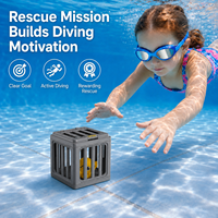 Juguetes de Buceo para Piscina para Niños, Juego de Rescate de Animales Submarinos, Juego de Juguetes para Baño con Jaula para Animales Oceánicos y Bolsa de Almacenamiento, Venta al por Mayor