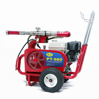 Pulvérisateur Heavycoat Yanfeng 980HD sur chariot, pistolet à peinture, moteur à essence, pulvérisateur de peinture hydraulique sans air