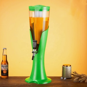 Tour à bière pression 3L populaire en gros, distributeur de boissons froides et de jus avec robinet, tour à boissons lumineuse avec tube à glace pour bar - Product Image 2