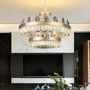 Éclairage décoratif pour villa de luxe intérieur Lustre en coquille de cristal Pendentif Premium Lampes suspendues - Product Image 1