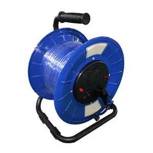 OSWELL 30M Blue Industrial Electrical Extension Cord Cable reel Heavy Duty