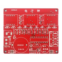 AT89C2051 Kit d'horloge électronique multifonctionnelle à six bits pour micro-ordinateur à puce unique Horloge numérique DIY