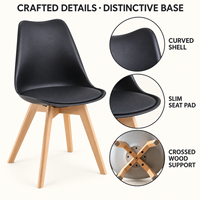 Chaise de salle à manger contemporaine Tulip Shell, dossier ergonomique incurvé, siège rembourré doux, chaise d'appoint sans accoudoirs pour cuisine et restaurant