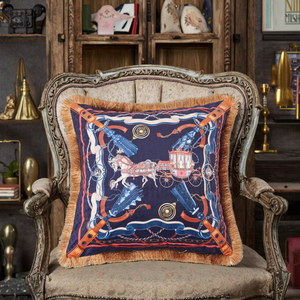 20x20 inch Mỹ Retro in động vật Ngựa báo vuông ném gối Bìa nhung mềm thân thiện với môi chống bụi Mite nhà - Product Image 3