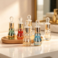 Flacons compte-gouttes en verre de luxe en forme de gourde 6ML 12ML, dorés électrolytiquement, estampage à chaud pour huiles essentielles et parfums