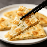 Pancakes aux Oignons Verts Surgelés de Qualité Supérieure, Prêts à Cuisiner, Croustillants, Multi-Couches, Vente en Gros, Fournisseur d'Usine OEM ODM