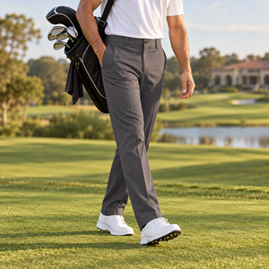 Pantaloni da Golf OEM di Nuovo Design in Cotone e Spandex, Assorbenti, in Twill con Elastico in Vita - Product Image 5