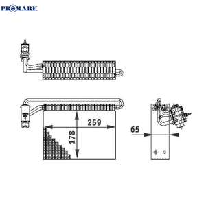 Évaporateur de climatisation pour <span class=keywords><strong>BM</strong></span> W E46 E83 325Ci 328i M3 X3, Noyau de vaporisateur de climatisation Behr 64118384251 - Product Image 3