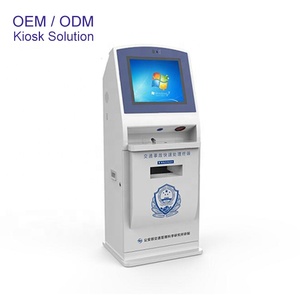 19 inç 21.5 inç dokunmatik ekran kiosk self servis terminali A4 renkli lazer yazıcı ile 64 klavye A4 kağıt baskı Kiosk - Product Image 4